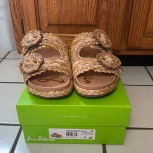 Sam Edelman Reina Raffia slides. Brand new with box only tried on